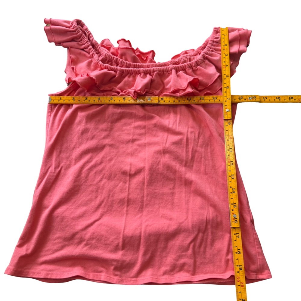 Riley & Rae Coral Ruffled Blouse - Picture 6 of 6